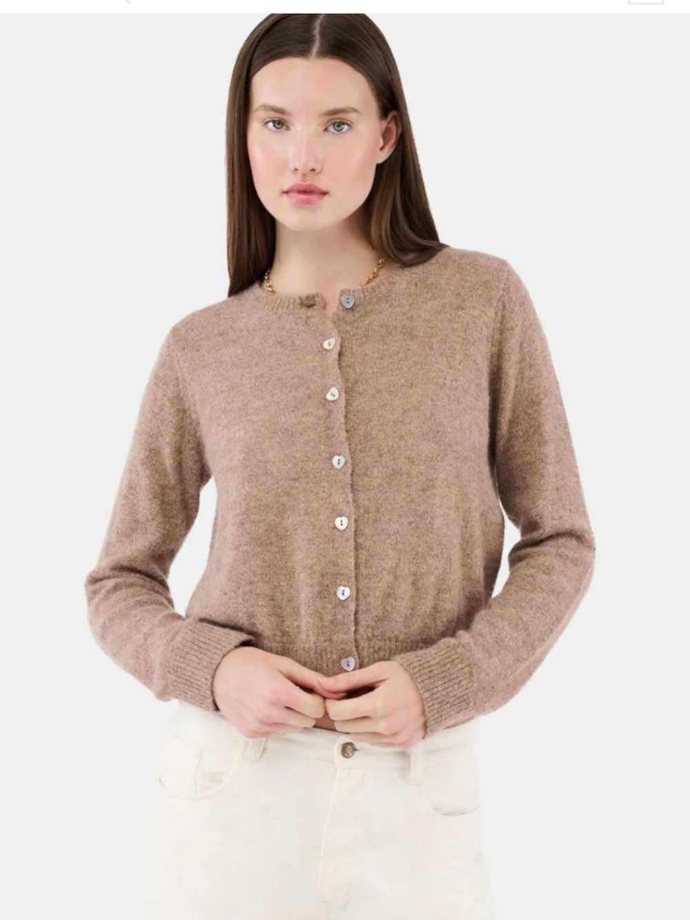Roller Rabbit Moxie Cardigan Knit Sweater Alpaca Wool Blend Shimmer Large NWT